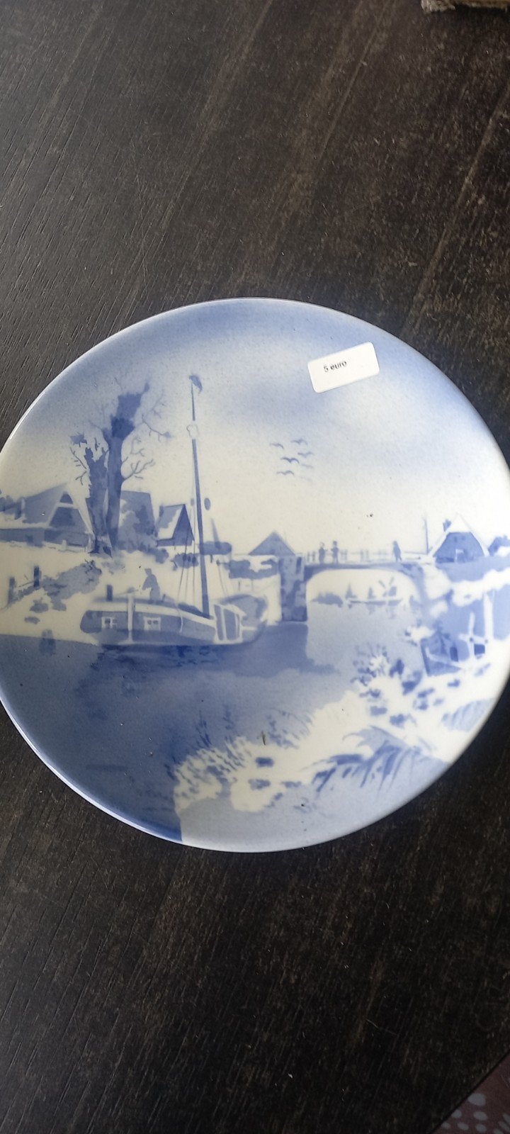 Delfts blauw decoratief bord, Ophalen of Verzenden