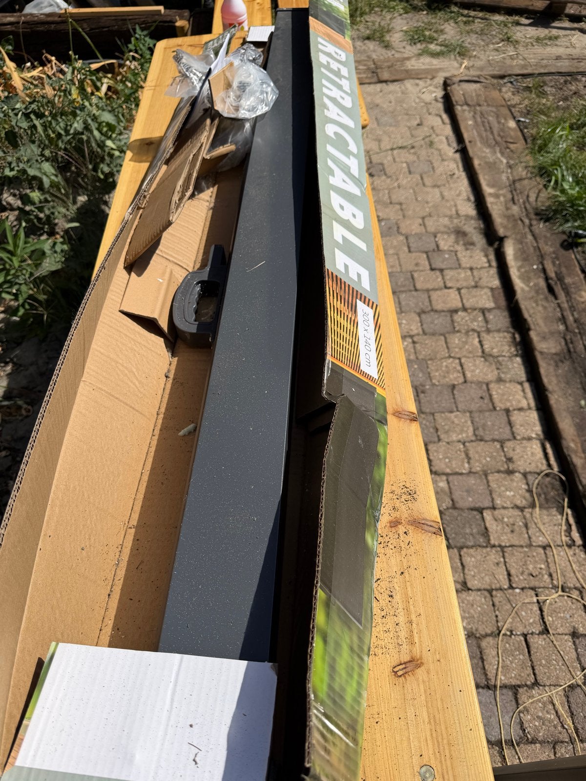 Uitschuifbaar Windscherm - 300x140 cm Antraciet, Ophalen, Overige typen, Nieuw, Minder dan 250 cm