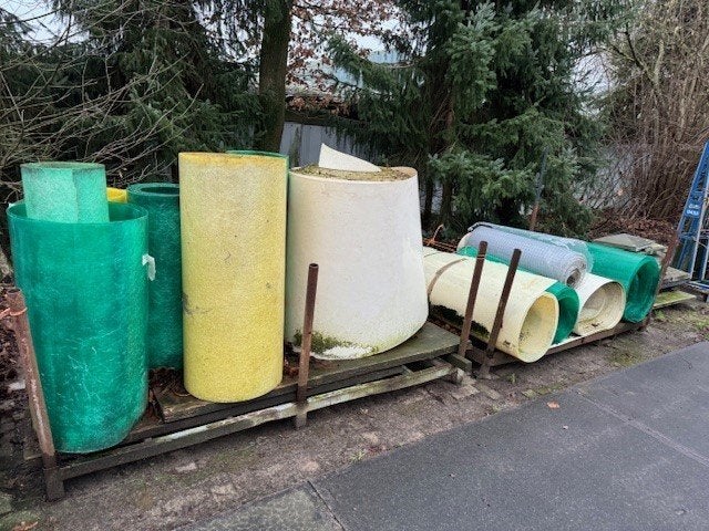 Polyester plaat vlakke plaat op rol 1,10 m hoog, Ophalen, Nieuw