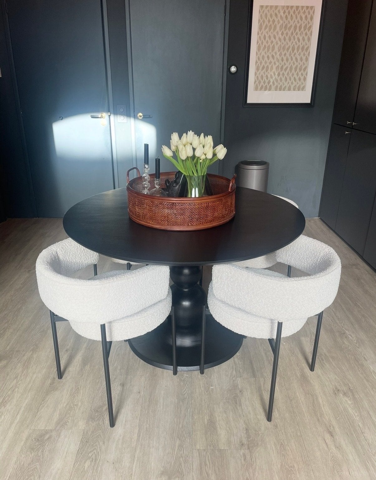 4 Karwei Lianne stoelen, zo goed als nieuw, Ophalen, Wit, Zo goed als nieuw, Vier