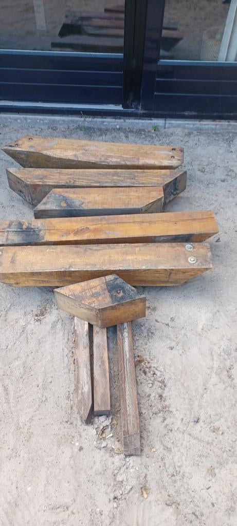 Stukken eikenhout 15x15 cm, Eiken, Ophalen of Verzenden, Plank, 50 mm of meer