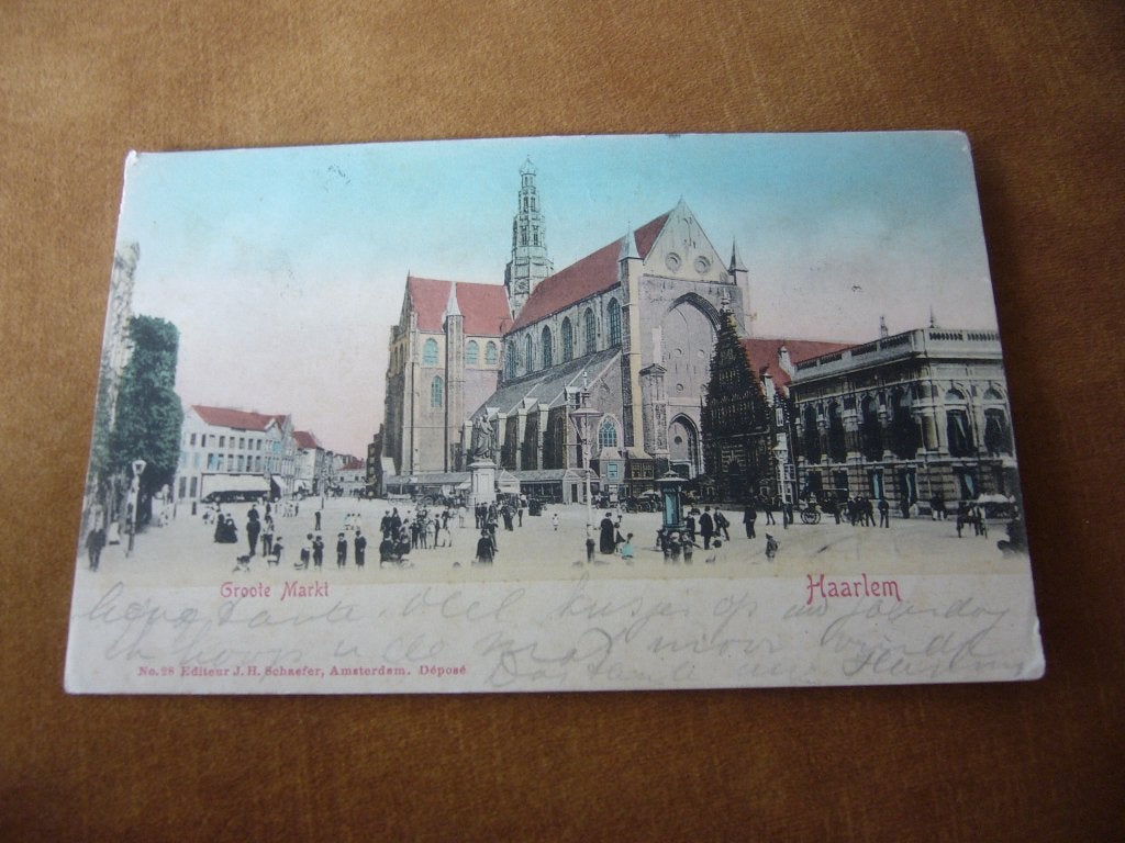 HAARLEM  =  GROOTE MARKT BRIEFKAART 1902, Ophalen of Verzenden, Voor 1920, Gelopen, Noord-Holland