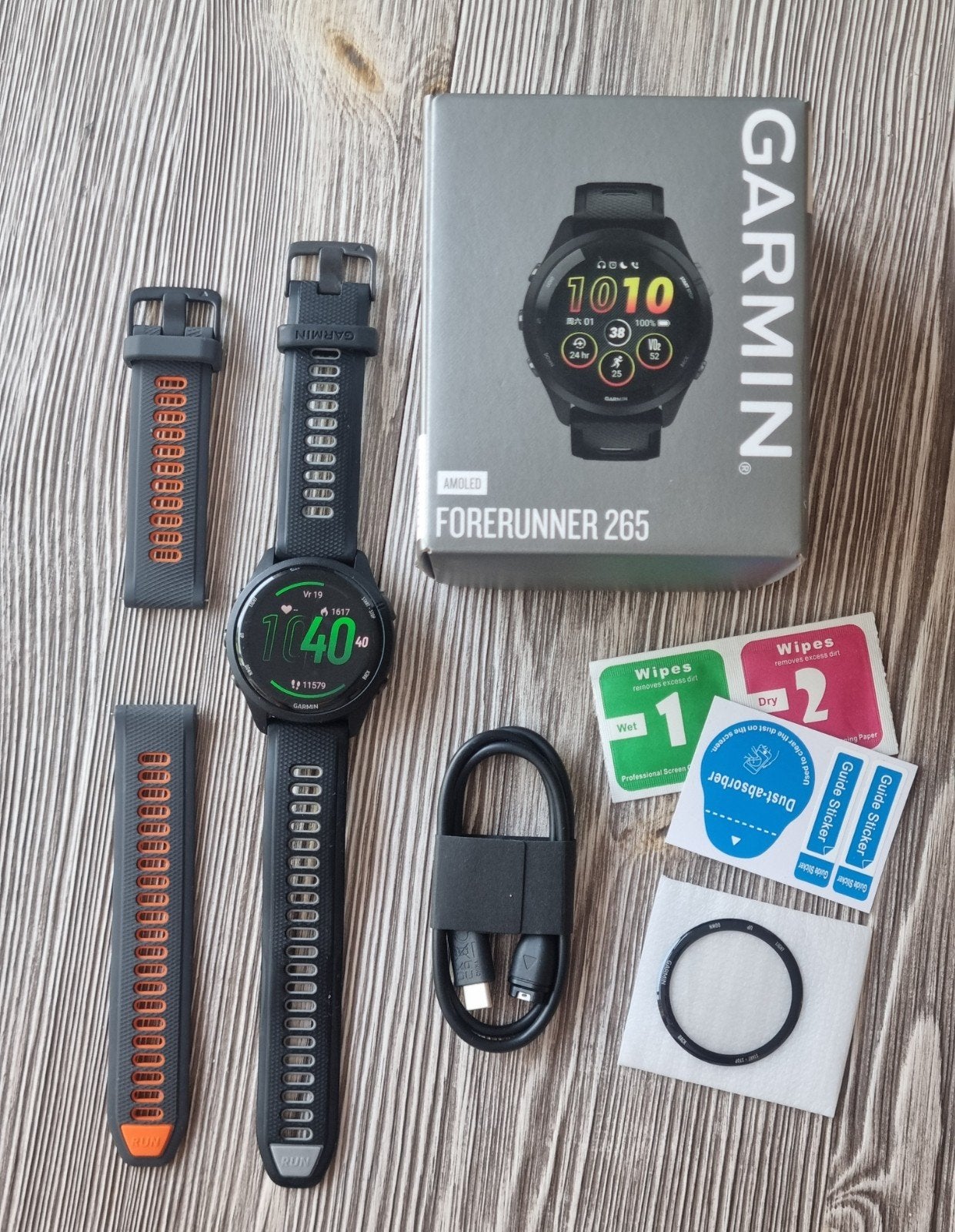Garmin Forerunner 265, Sieraden, Tassen en Uiterlijk, Sporthorloges, Zo goed als nieuw, Android, Zwart, Ophalen of Verzenden
