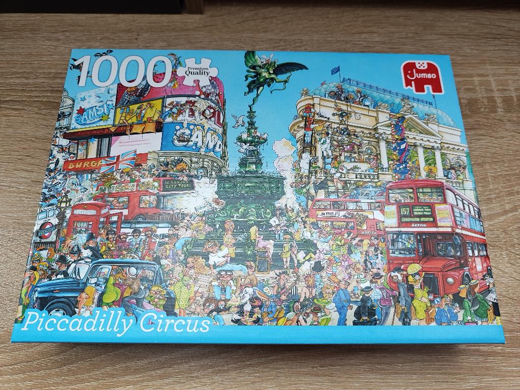 Jumbo Puzzel 1000 Piccadilly Circus, Hobby en Vrije tijd, Denksport en Puzzels, Ophalen of Verzenden, 500 t/m 1500 stukjes, Zo goed als nieuw