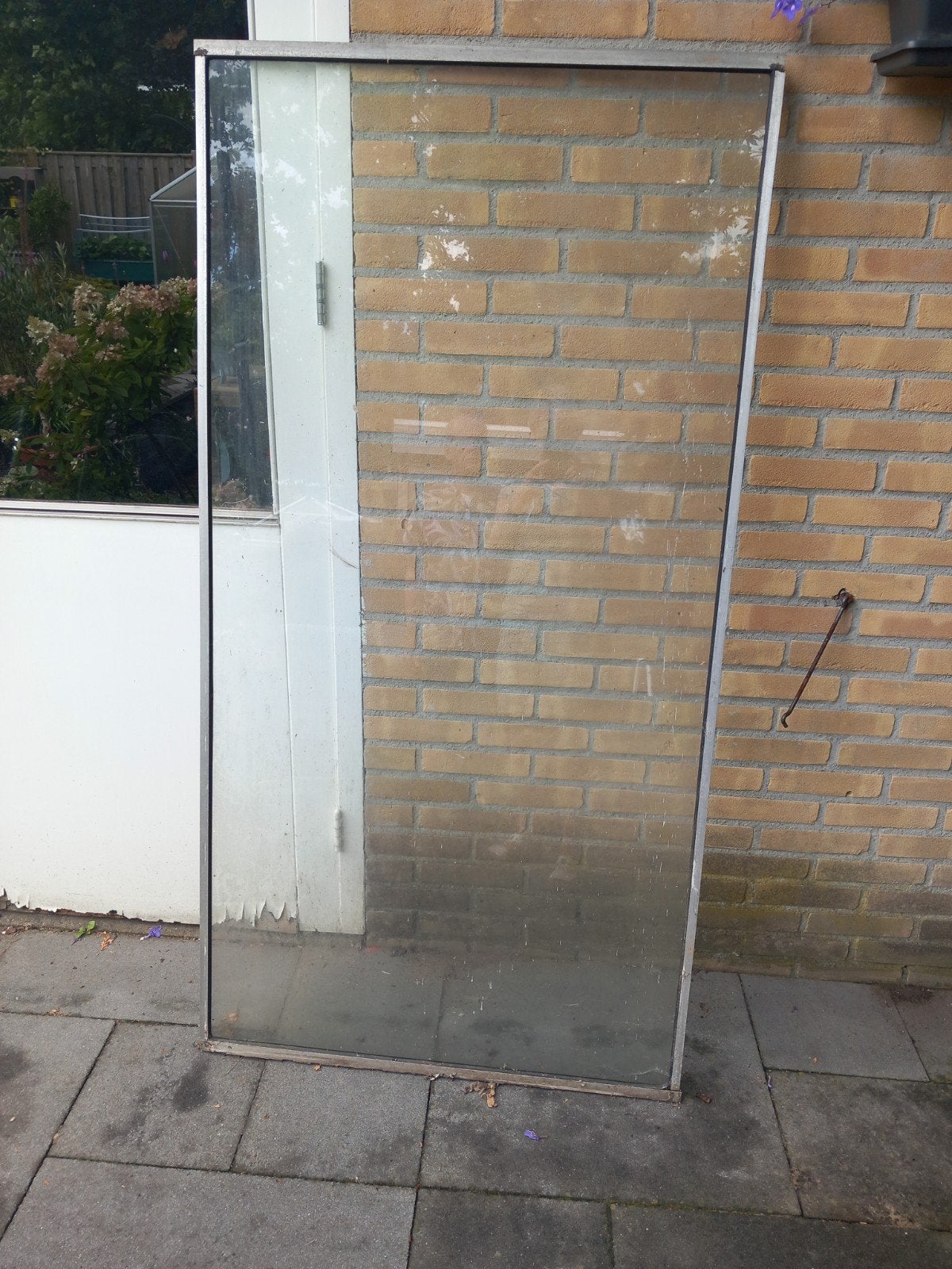 14 grote gebruikte ramen afkomstig van een kas, Ophalen, Gevelraam of Ruit, Gebruikt, 80 tot 120 cm