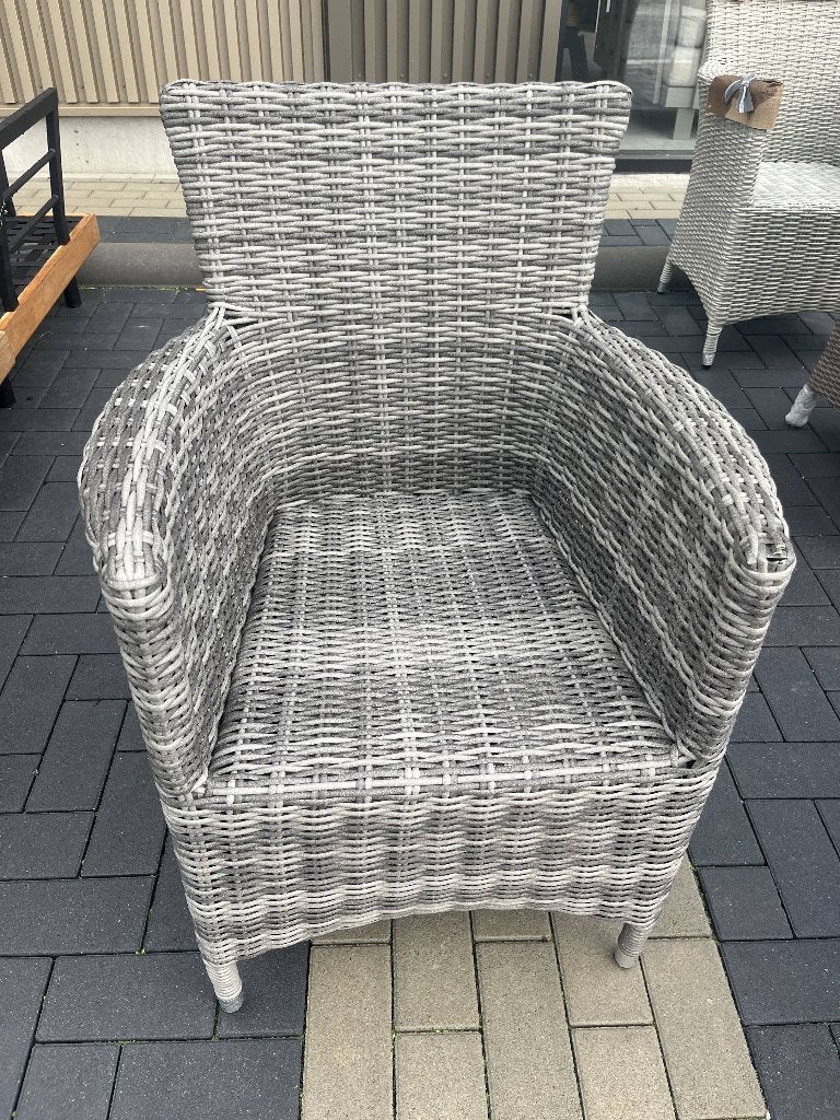 Dining tuinstoel Verone | Ash Grey | Wicker, Ophalen, Zo goed als nieuw, Wicker, Stapelbaar