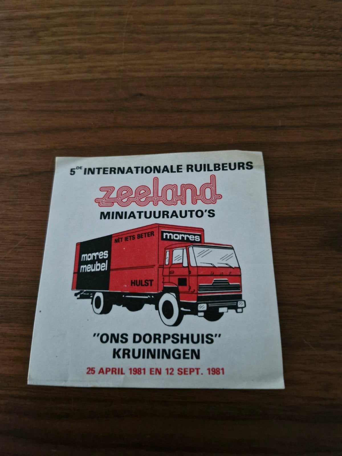 658 Vintage Sticker 5e Internationale Ruilbeurs Zeeland, Ophalen of Verzenden, Gebruikt, Auto's