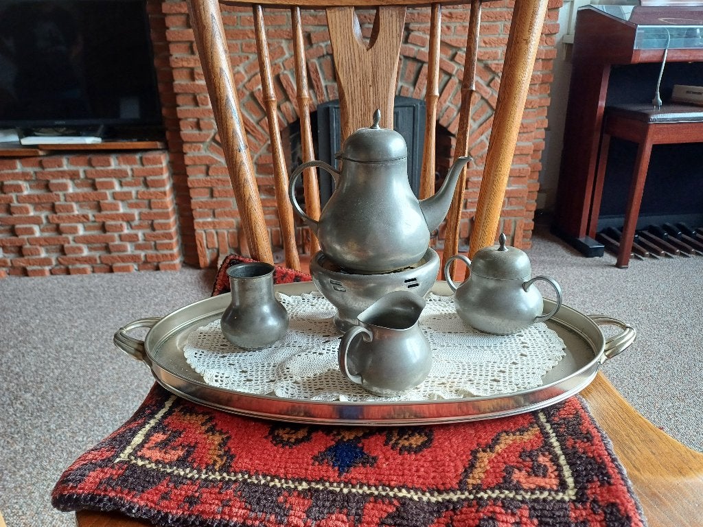tinnen theeservies, Antiek en Kunst, Ophalen of Verzenden