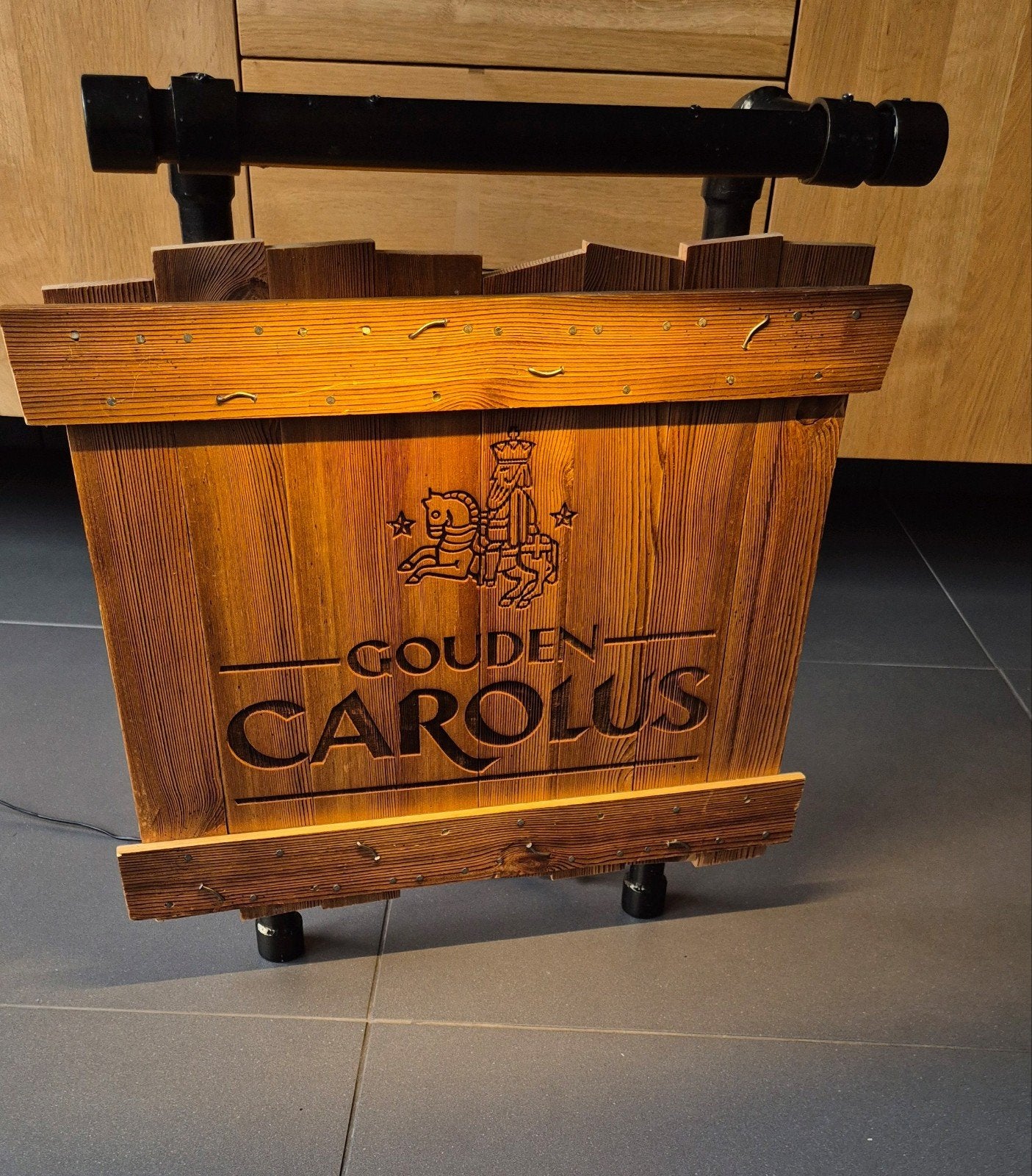 Gouden Carolus Bier Lichtreclame, Verzamelen, Ophalen of Verzenden, Zo goed als nieuw, Overige typen, Overige merken