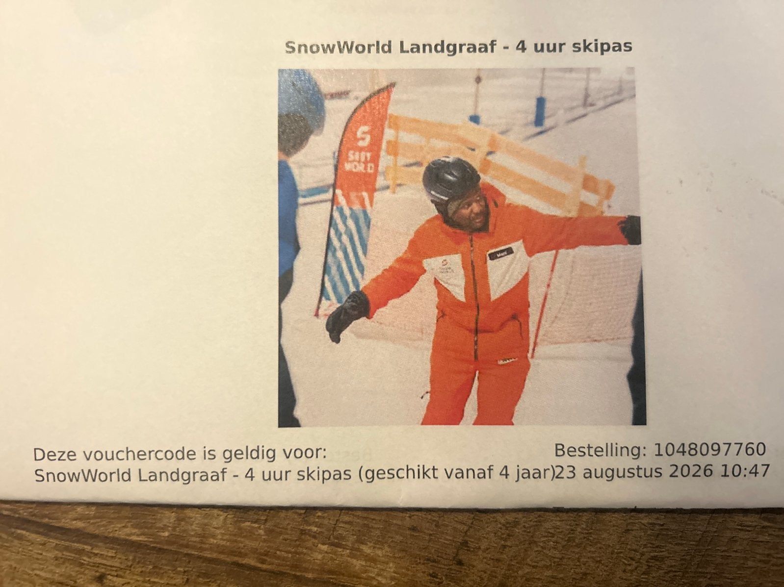 Skipas 2 stuks snowworld 4 uur , landgraaf, Twee personen, Ticket of Toegangskaart