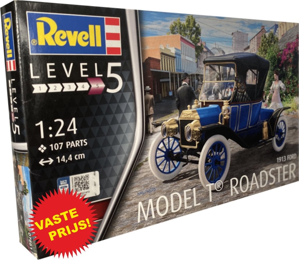 Model T Roadster Ford 1913 (Revell 07661) 1/24, Auto, Revell, Groter dan 1:32, Nieuw