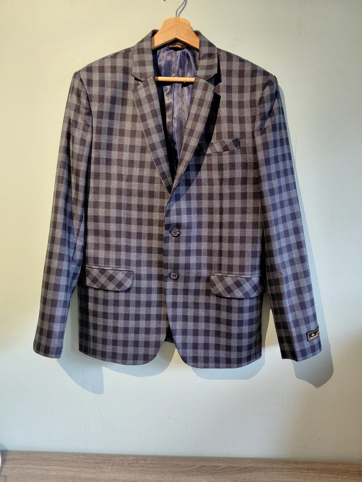 Heren colbert Cobb Italy Smart Fit geruit maat 40, Cobb Italy, Ophalen of Verzenden, Zo goed als nieuw, Grijs