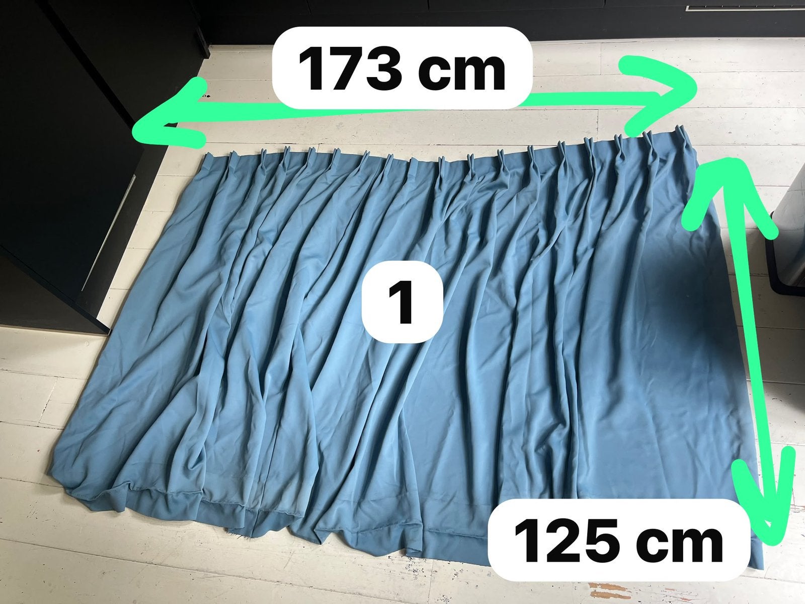 Blauwe zeer verduisterende gordijnen, Huis en Inrichting, Ophalen, Gebruikt, Blauw, Gordijn