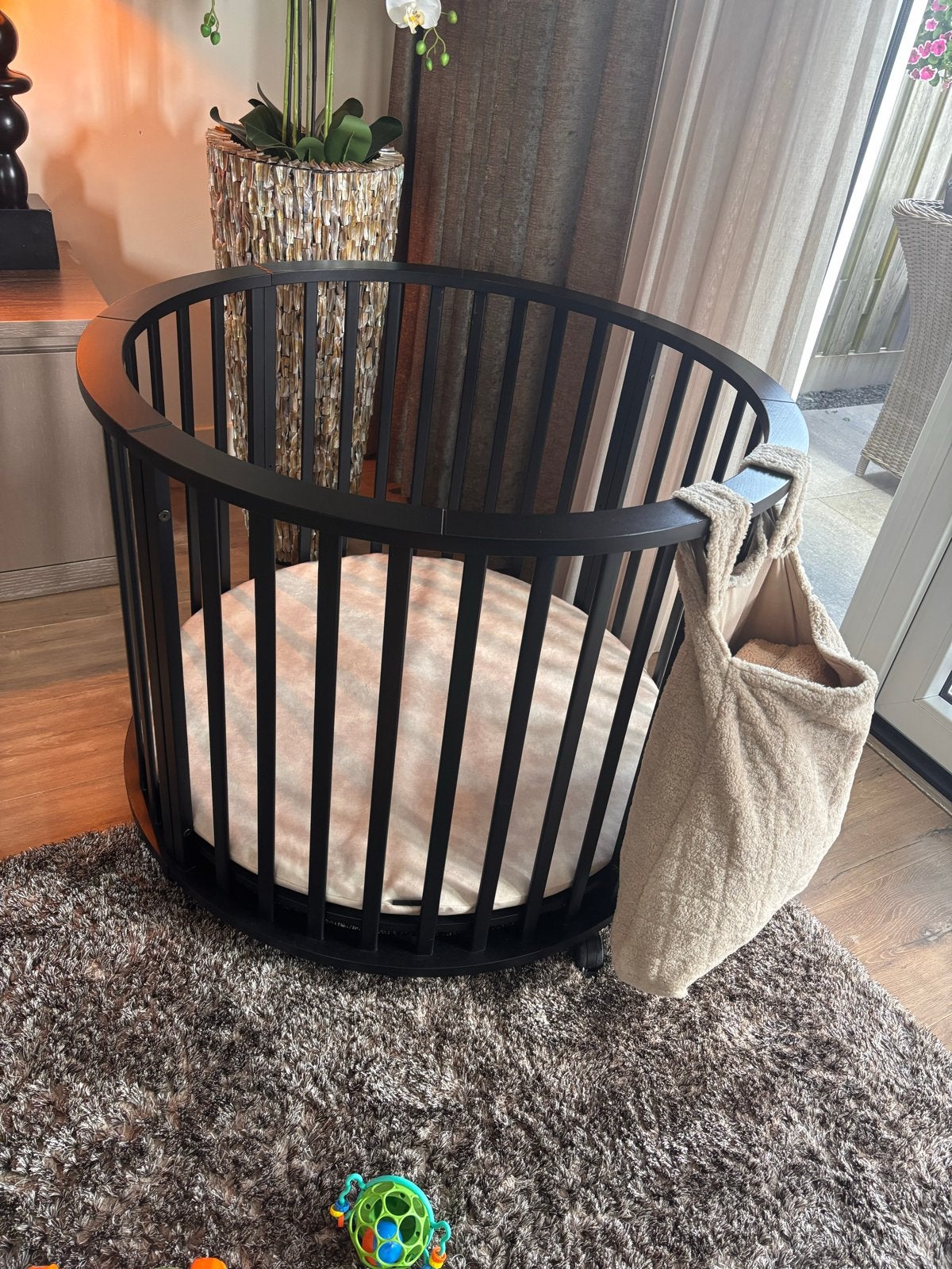 Europe Baby Box met matras en Kidsmill velourse hoes, Kinderen en Baby's, Boxen, Ophalen, Zo goed als nieuw, Rond