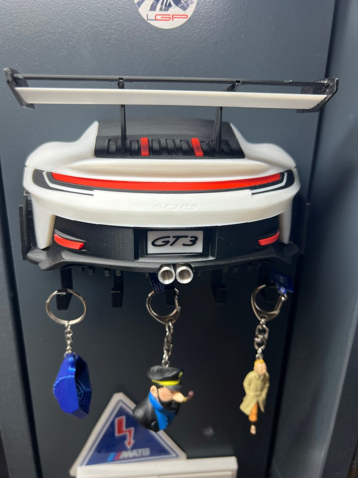 Porsche GT3 Sleutelhouder - Kunststof, Ophalen of Verzenden, Nieuw, Kunststof