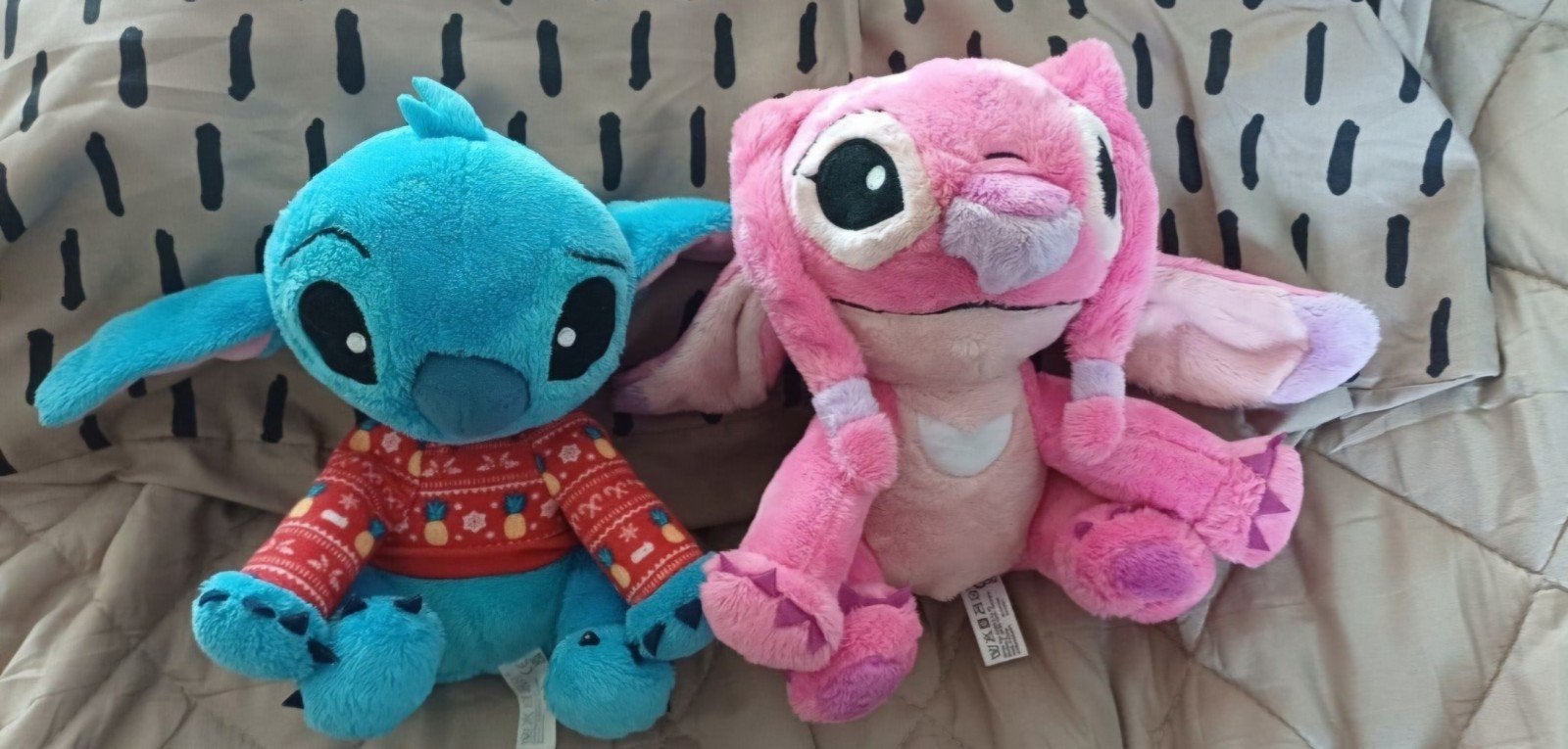 2 Stitch en Angel knuffels - Disney Lilo & Stitch, Kinderen en Baby's, Disney, Disney, Overige typen, Blauw