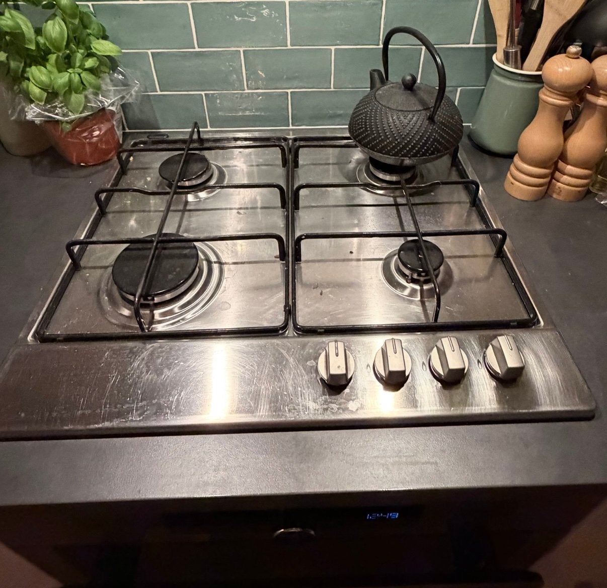 Gasfornuis, Witgoed en Apparatuur, Fornuizen, Ophalen, Gebruikt, 4 kookzones, Inbouw