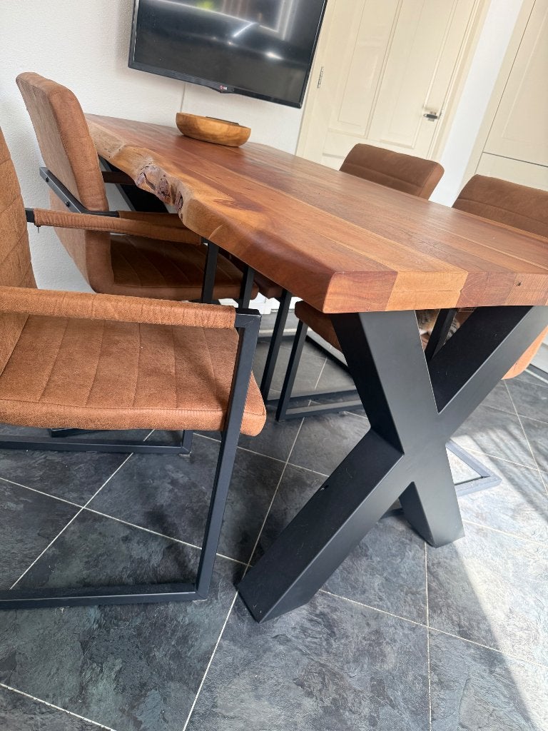 Eetkamer stoelen, Huis en Inrichting, Ophalen, Gebruikt, Bruin, Vier