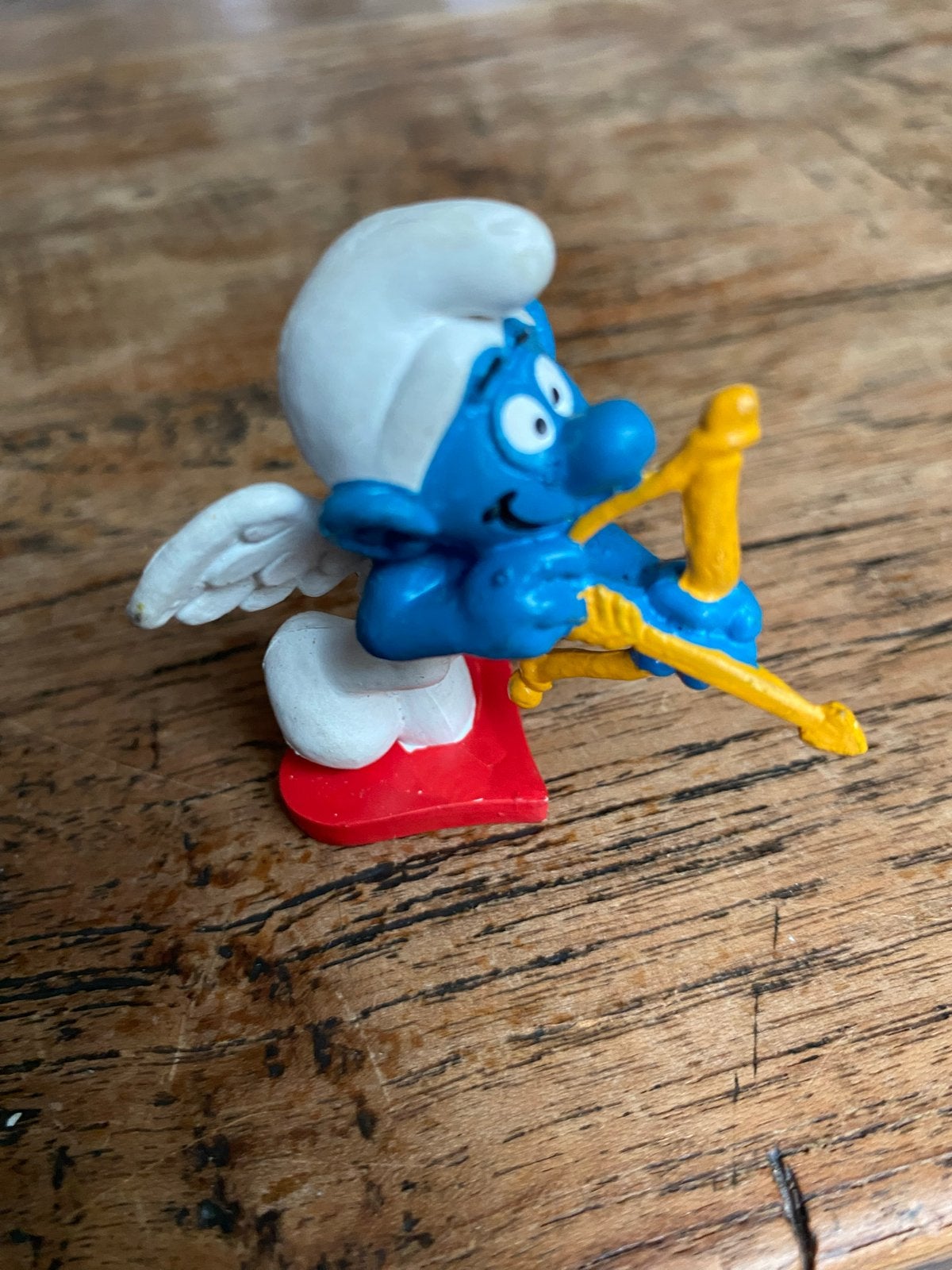 Peyo Smurf Cupido beeldje - Vintage Smurfen figuur 1991, Ophalen of Verzenden, Zo goed als nieuw