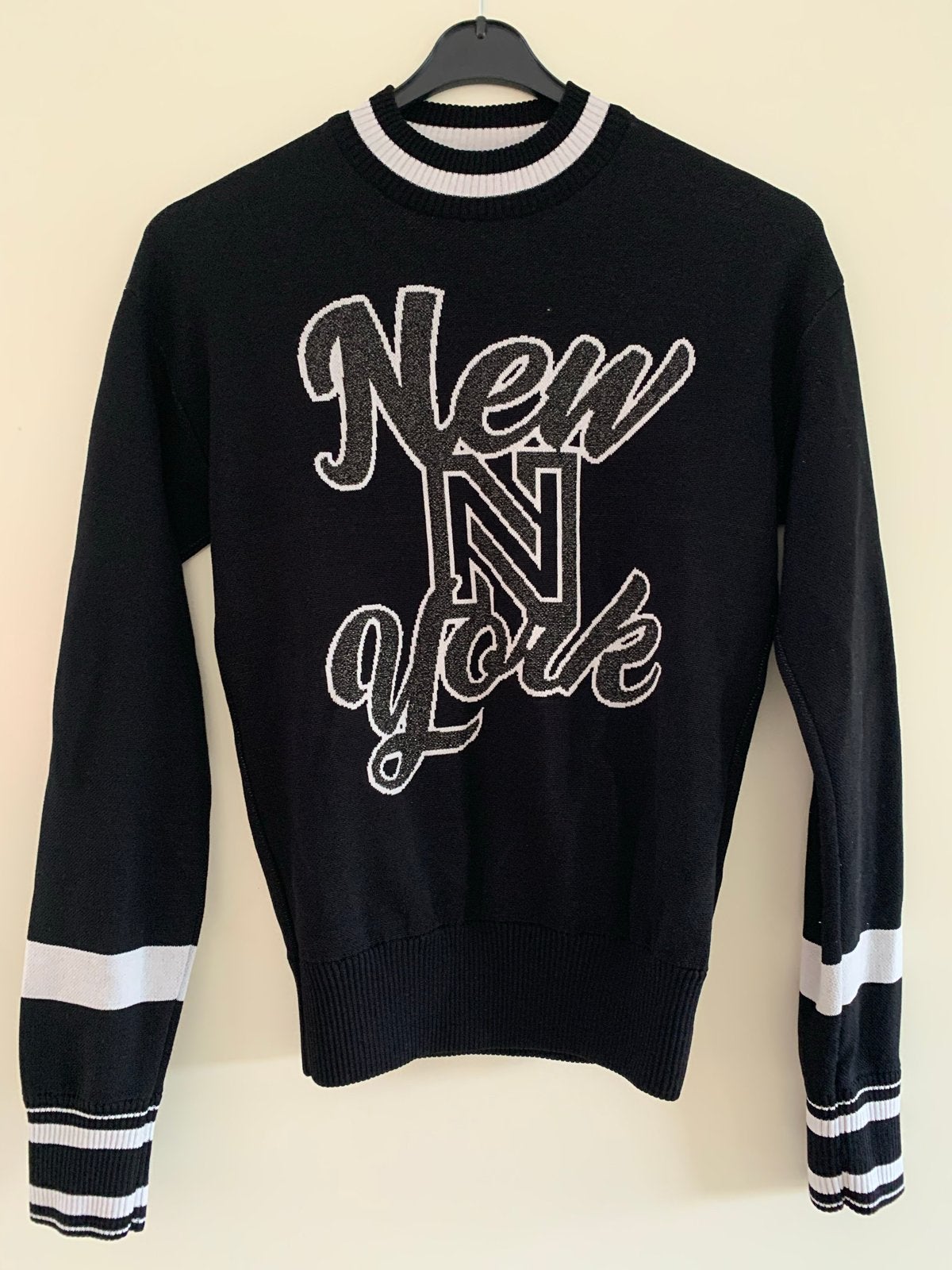 Nikkie New York trui zwart met wit, maat 32, Ophalen of Verzenden, Zo goed als nieuw, Maat 34 (XS) of kleiner, Zwart