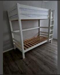 Stapelbed 200x90 cm - Wit, Gebruikt, Huis en Inrichting, Slaapkamer | Stapelbedden en Hoogslapers, Ophalen, Gebruikt, 90 cm, 160 tot 180 cm