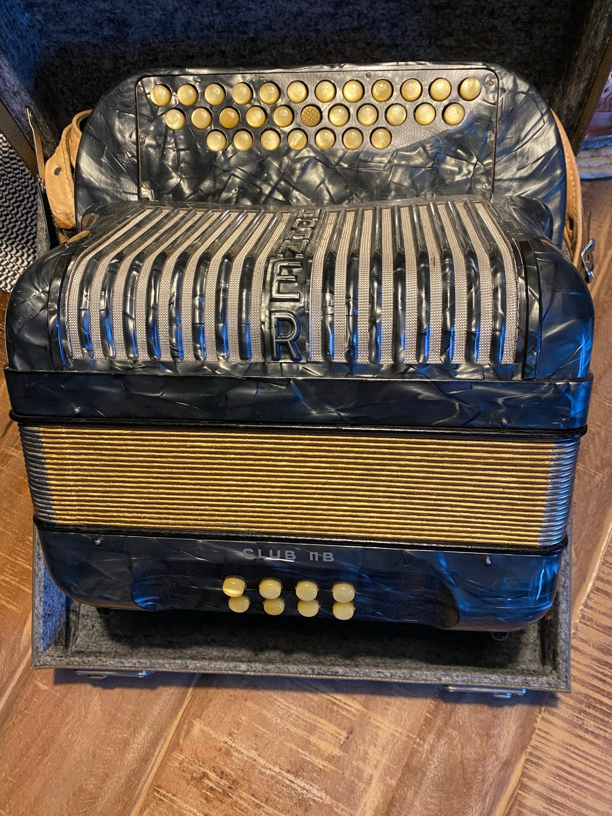 Hohner Club IIB Diatonische Harmonica - Vintage Knopaccordeo, Muziek en Instrumenten, Accordeons, Gebruikt, Overige formaten, Ophalen of Verzenden