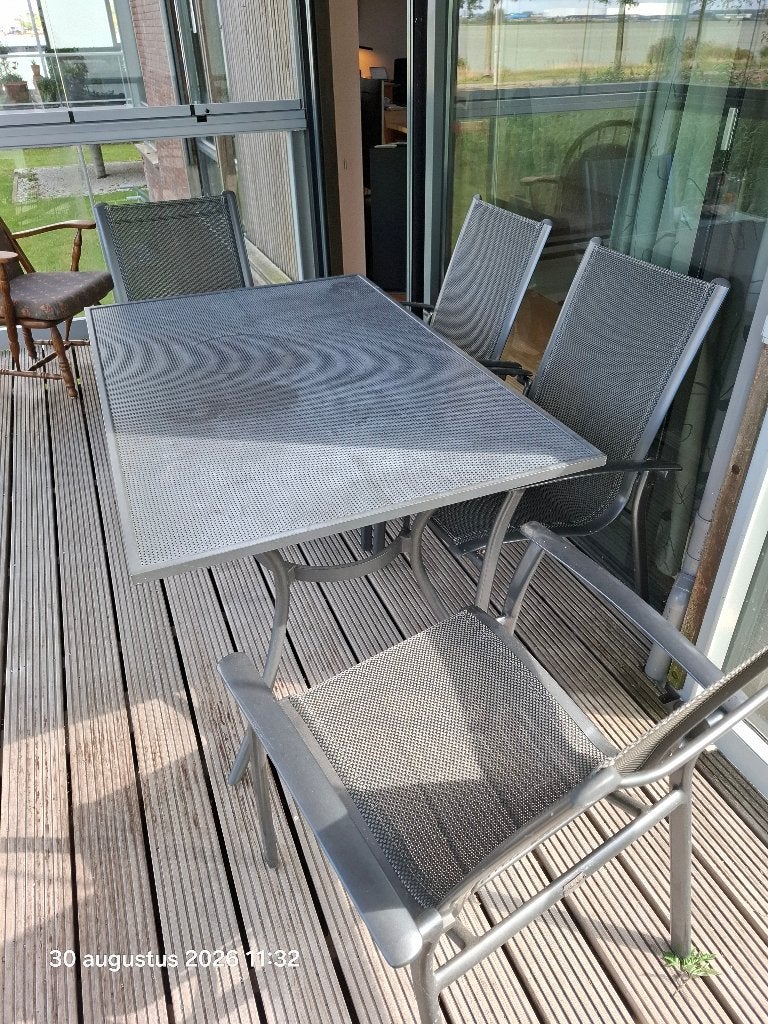 Tuinset, Ophalen, 4 zitplaatsen, Gebruikt, Aluminium