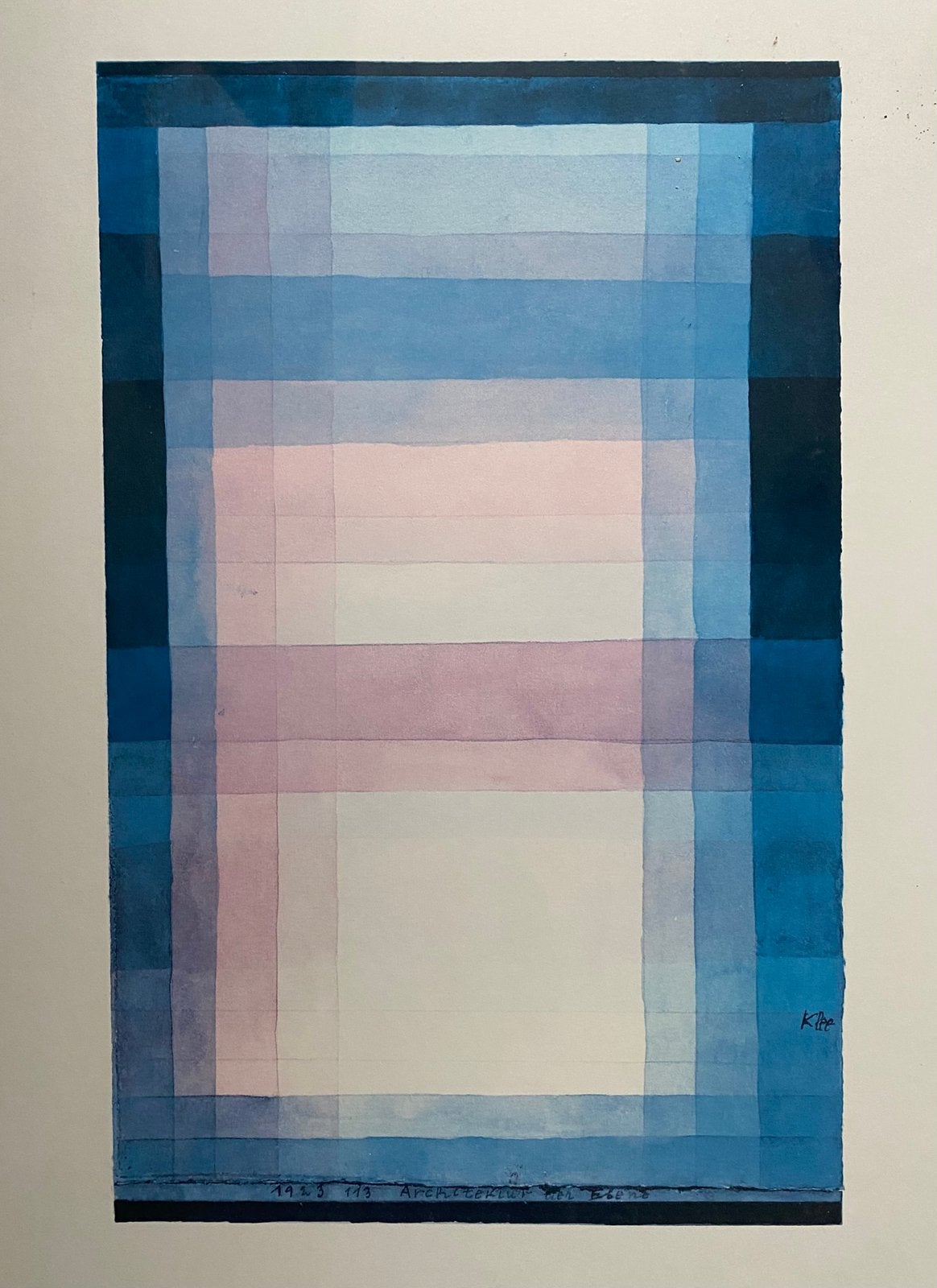 Paul Klee art-print Architecture van de vlakte 70 x 50, Minder dan 50 cm, Gebruikt, Onbekend, Ophalen of Verzenden