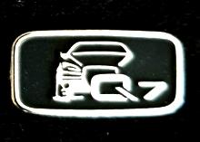 Audi Q 7 pin, zwart-zilverkleur, Verzenden, Nieuw, Transport, Speldje of Pin