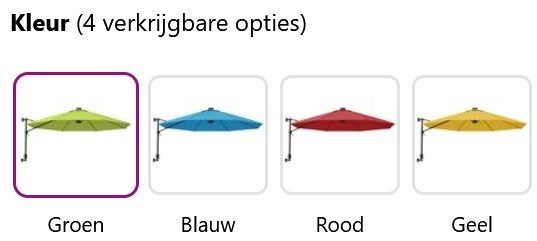 Wandparasol muurparasol parasol 290 cm + LED GRATIS BEZORGD!, Verzenden, Nieuw, 2 tot 3 meter, Zweefparasol