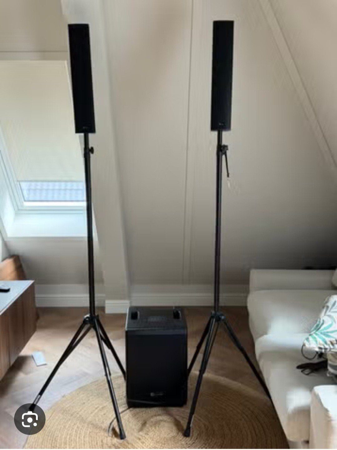 2.1 active audio set voor party's enz speakers op standaard, Ophalen