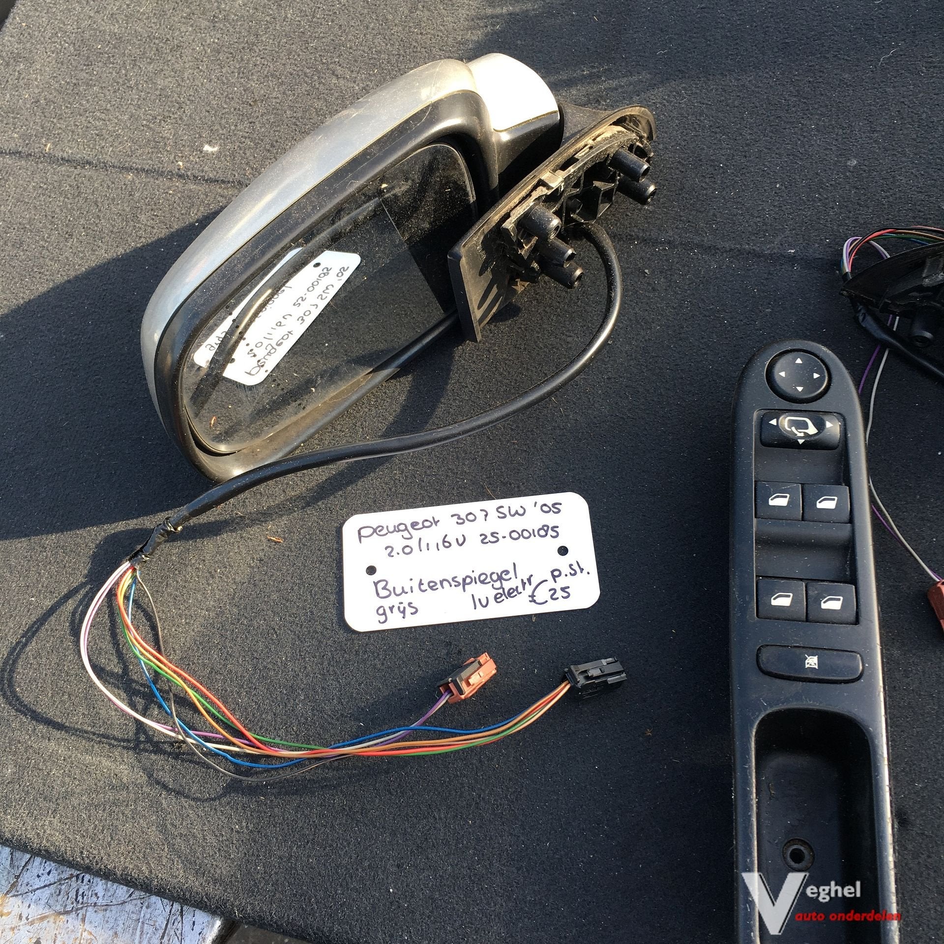 Peugeot 307 Sw 2.0 16v 2005 2500185 Elektr inklapbare Buiten, Gebruikt, -, -, Ophalen of Verzenden