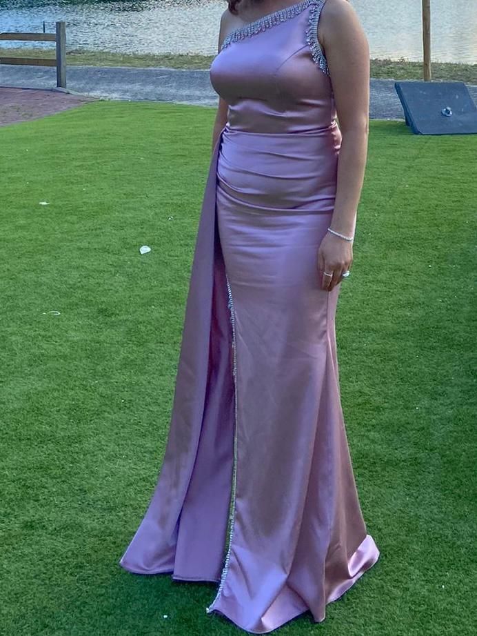 Elegant avond jurk, Galajurk, Zo goed als nieuw, Roze, Ophalen