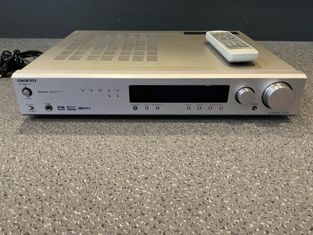 Onkyo TX-L5 AV Receiver met afstandsbediening, Gebruikt, Ophalen of Verzenden, 60 tot 120 watt, Stereo