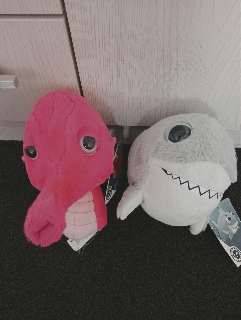 Ocean Buddies Pluche Knuffels: Haai & Zeepaardje nieuw!!, Overige merken, Overige karakters, Overige typen, Nieuw