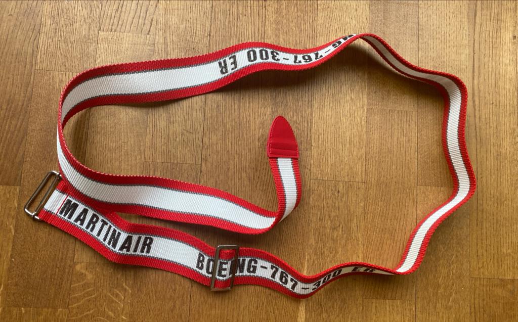 Martinair Boeing 767-300 ER riem - Uniek item!, Ophalen, Heupriem, Zo goed als nieuw, Rood