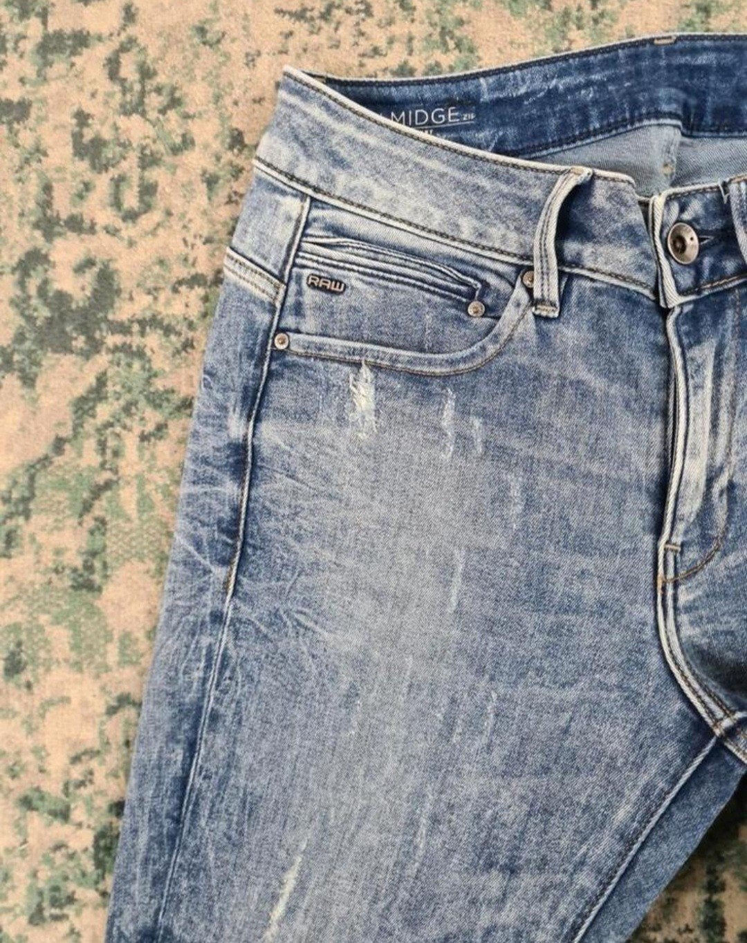 G-star raw midge zip mid skinny W28 L30 Tulsi2830 Mid-ris, Blauw, Ophalen of Verzenden, W28 - W29 (confectie 36), G-STAR RAW