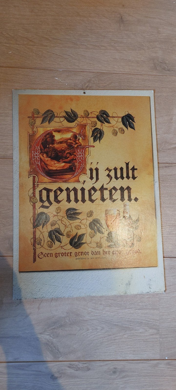 Vintage bierreclame Het Elfde Gebod, Ophalen of Verzenden, Gelezen