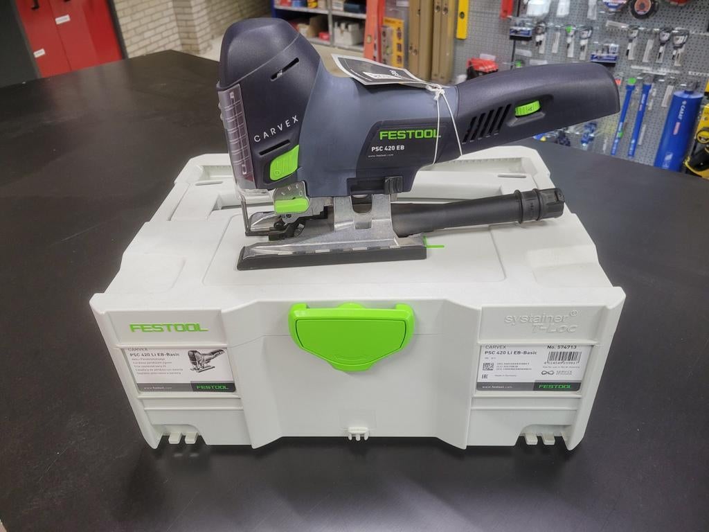 FESTOOL ACCU DECOUPEERZAAG PSC 420 EB-LI BASIC, Ophalen of Verzenden, Minder dan 600 watt, Decoupeerzaag, 30 tot 70 mm