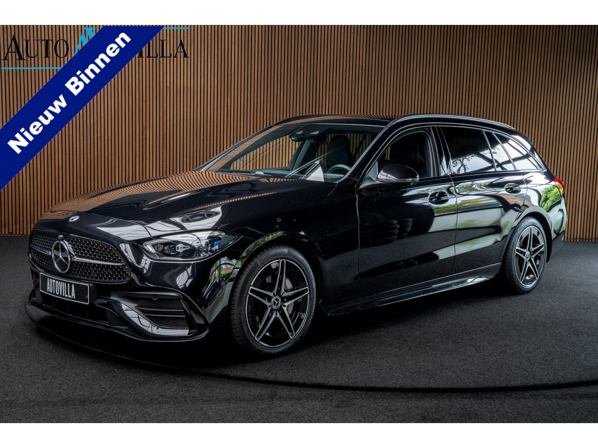Mercedes-Benz C-Klasse Estate 180 AMG Pano Leder Matrix LED, Automaat, Dealer onderhouden, Gebruikt, Zwart