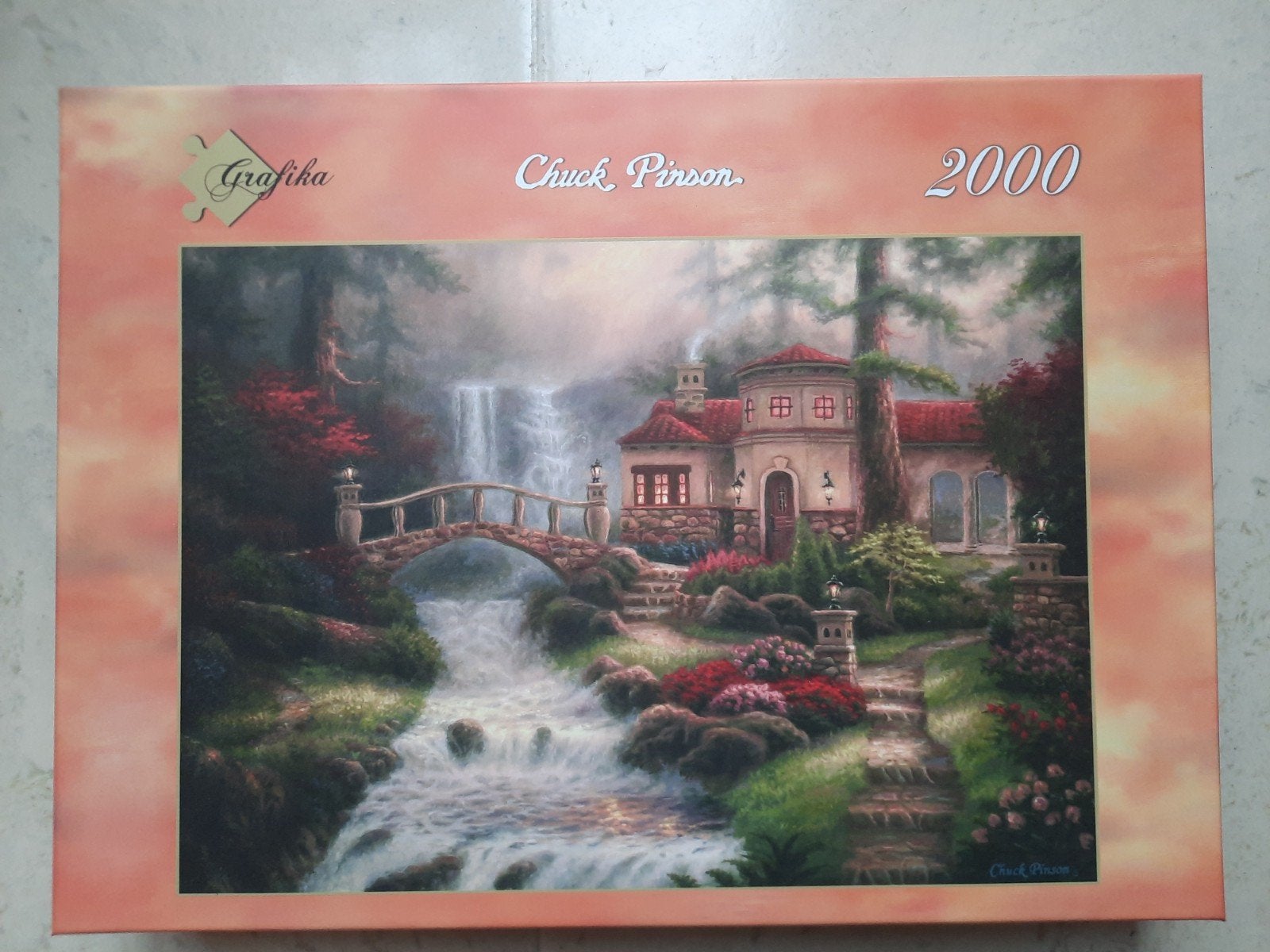 Grafika puzzel 2000 stukjes: Sierra River Falls, Ophalen, Meer dan 1500 stukjes, Zo goed als nieuw, Legpuzzel