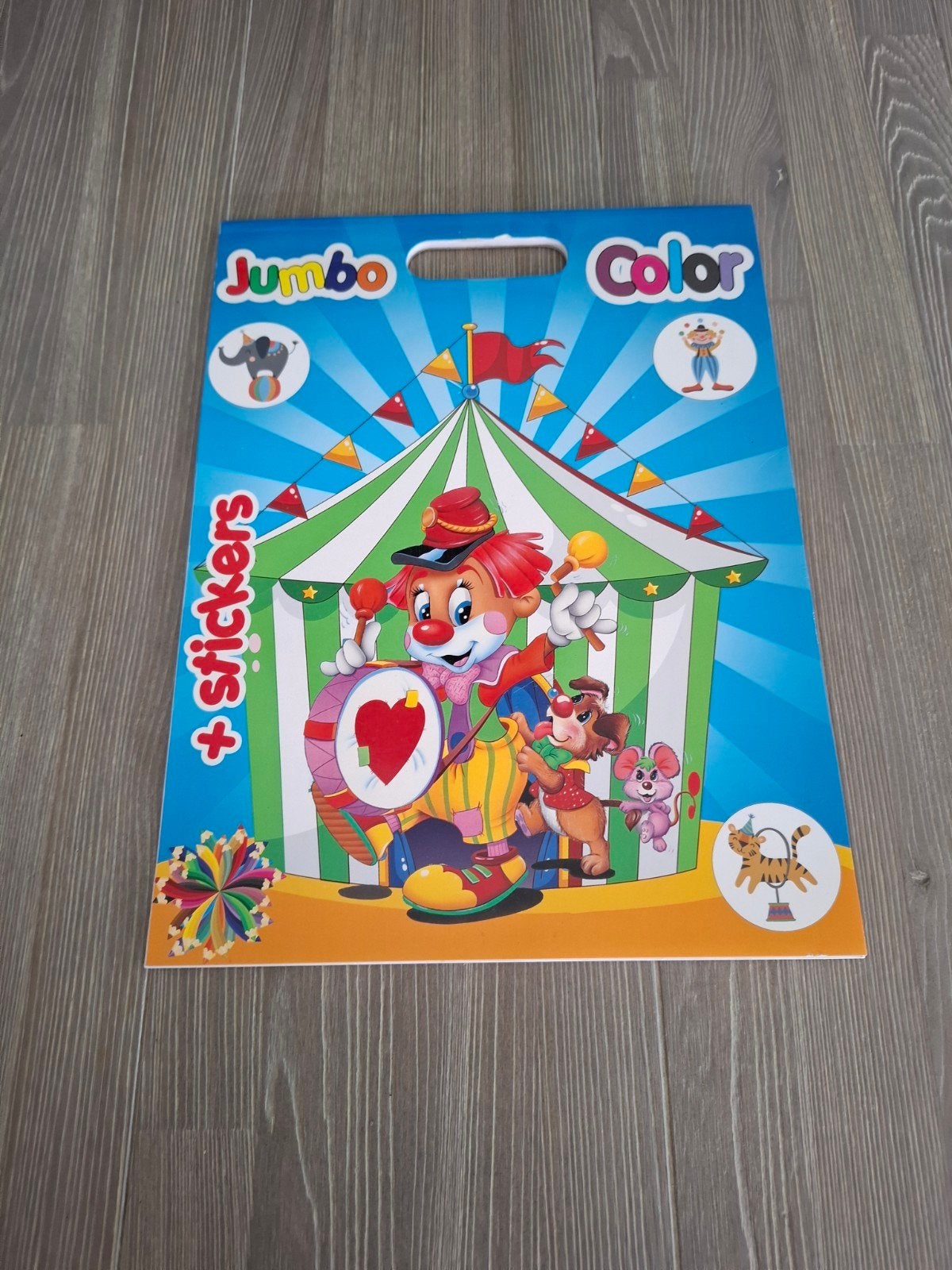 Jumbo Kleurboek + Stickers - Circus Thema, Overige thema's, Nieuw, Meerkleurig, Ophalen of Verzenden