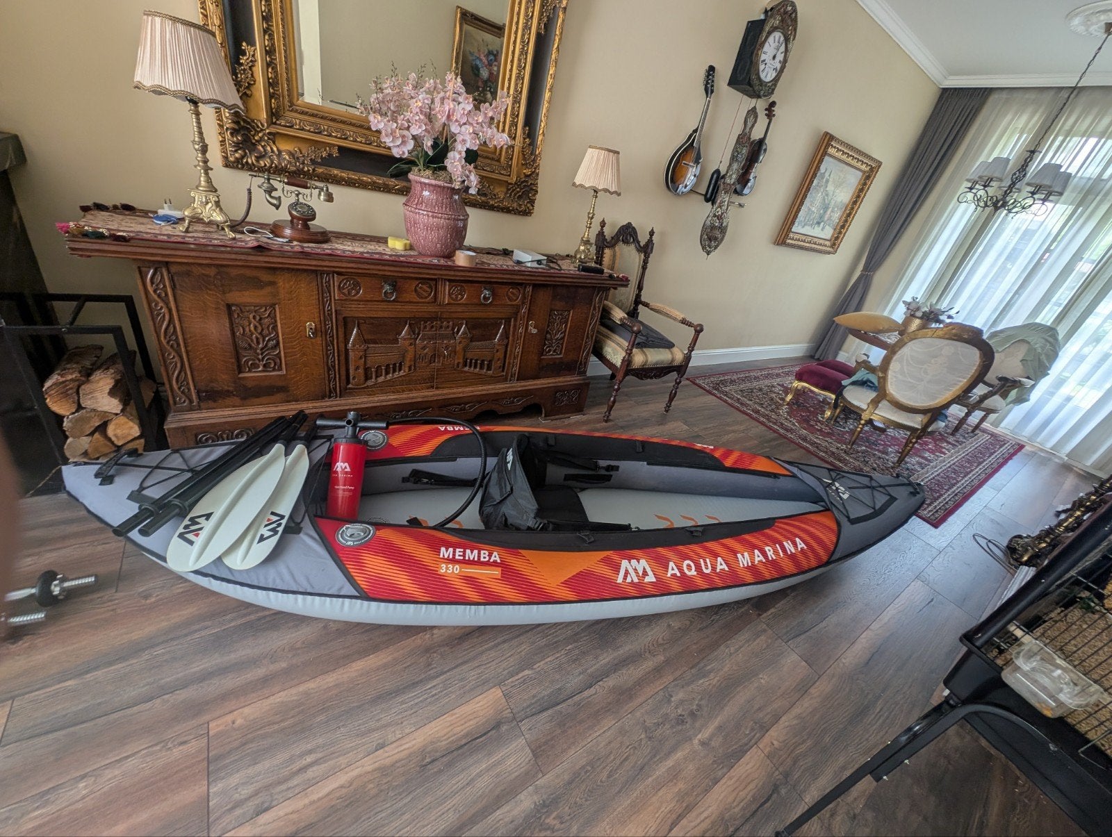 Opblaasbare Aqua Marina Memba 330 Kajak - goede reviews, Watersport en Boten, Kajaks, Ophalen, Opblaasbaar, Zo goed als nieuw