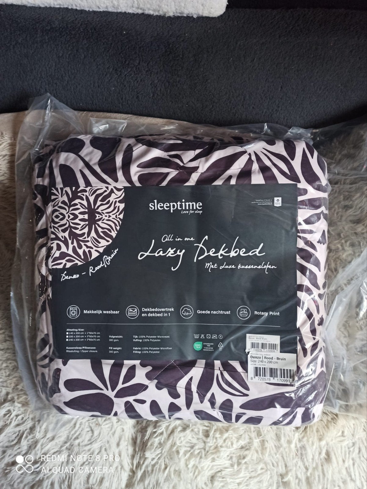 NIEUWE LAZY DEKBED, Eenpersoons, Wit, Nieuw, Ophalen of Verzenden