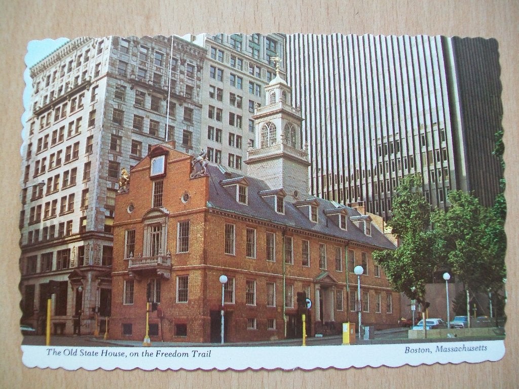 Ansichtkaart USA Boston Massachusetts The Old State House, Verzamelen, Ophalen of Verzenden, 1960 tot 1980, Ongelopen, Buiten Europa