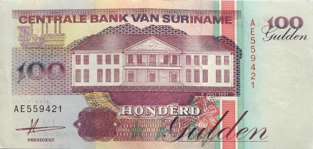 Suriname 100 gulden 1991 (UNC), Ophalen of Verzenden, Zuid-Amerika, Los biljet