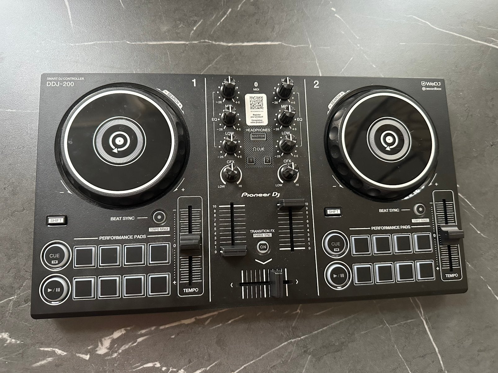 Pioneer DJ DDJ-200 DJ-controller met hoes en kabel, Ophalen, Gebruikt, Dj-set, Pioneer