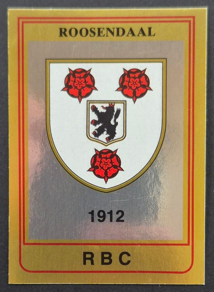 Panini sticker clublogo RBC Roosendaal, 1984/1985, Ophalen of Verzenden, Zo goed als nieuw, Sticker