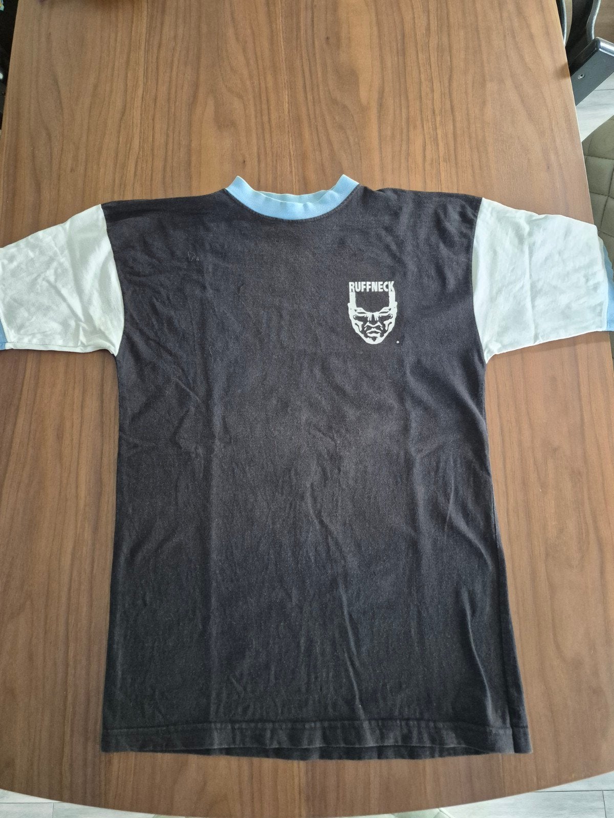 Ruffneck T-shirt XL - Zwart/Wit/Blauw, Kleding | Heren, Ophalen of Verzenden, Gedragen, Maat 56/58 (XL), Zwart