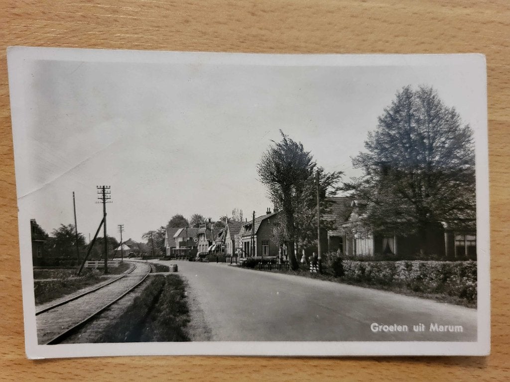 ansicht MARUM 1942 oorlog ZELDZAAM, Verzamelen, Ansichtkaarten | Nederland, Ophalen of Verzenden, Voor 1920, Groningen